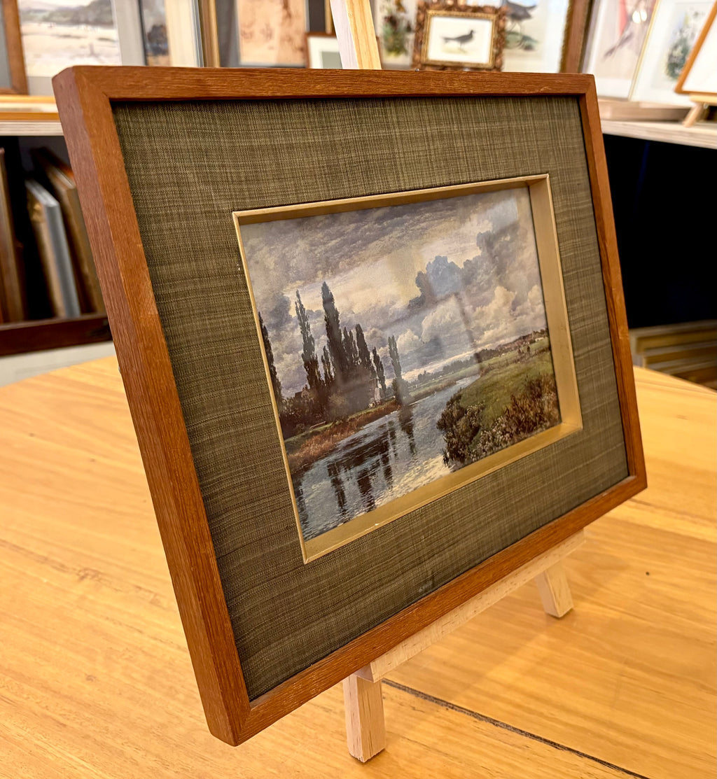 Mid Century landscape print, Alfred Parsons, vintage framed art