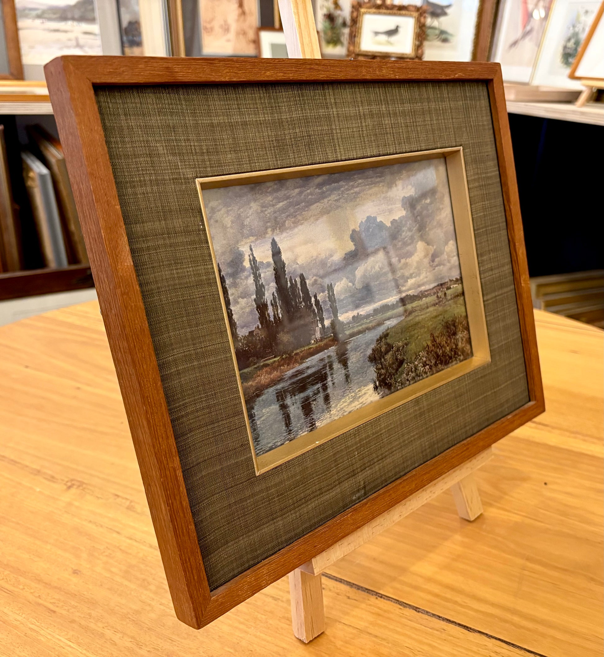 Mid Century landscape print, Alfred Parsons, vintage framed art