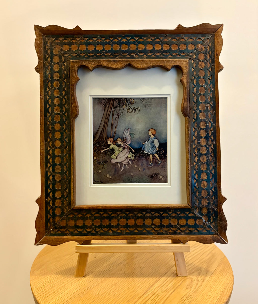 Rare Ethel Jackson Morris – Two Dainty Fairies (1921), ornate framed antique print