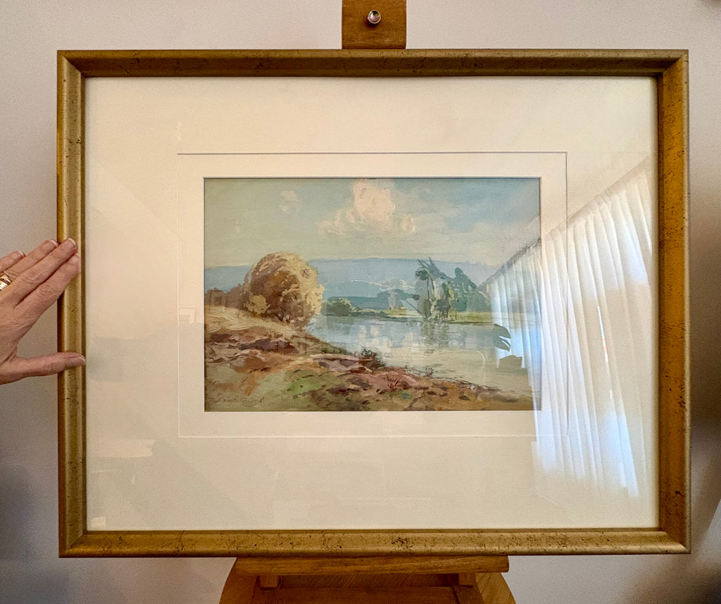 Original antique painting, William Delafield-Cook, Australian Impressionist, framed art