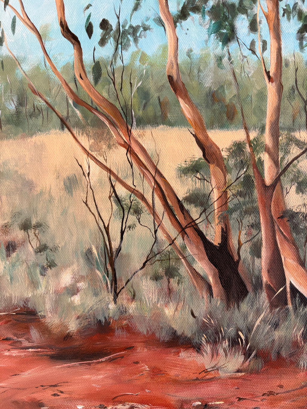 Original Australian landscape painting, framed artwork