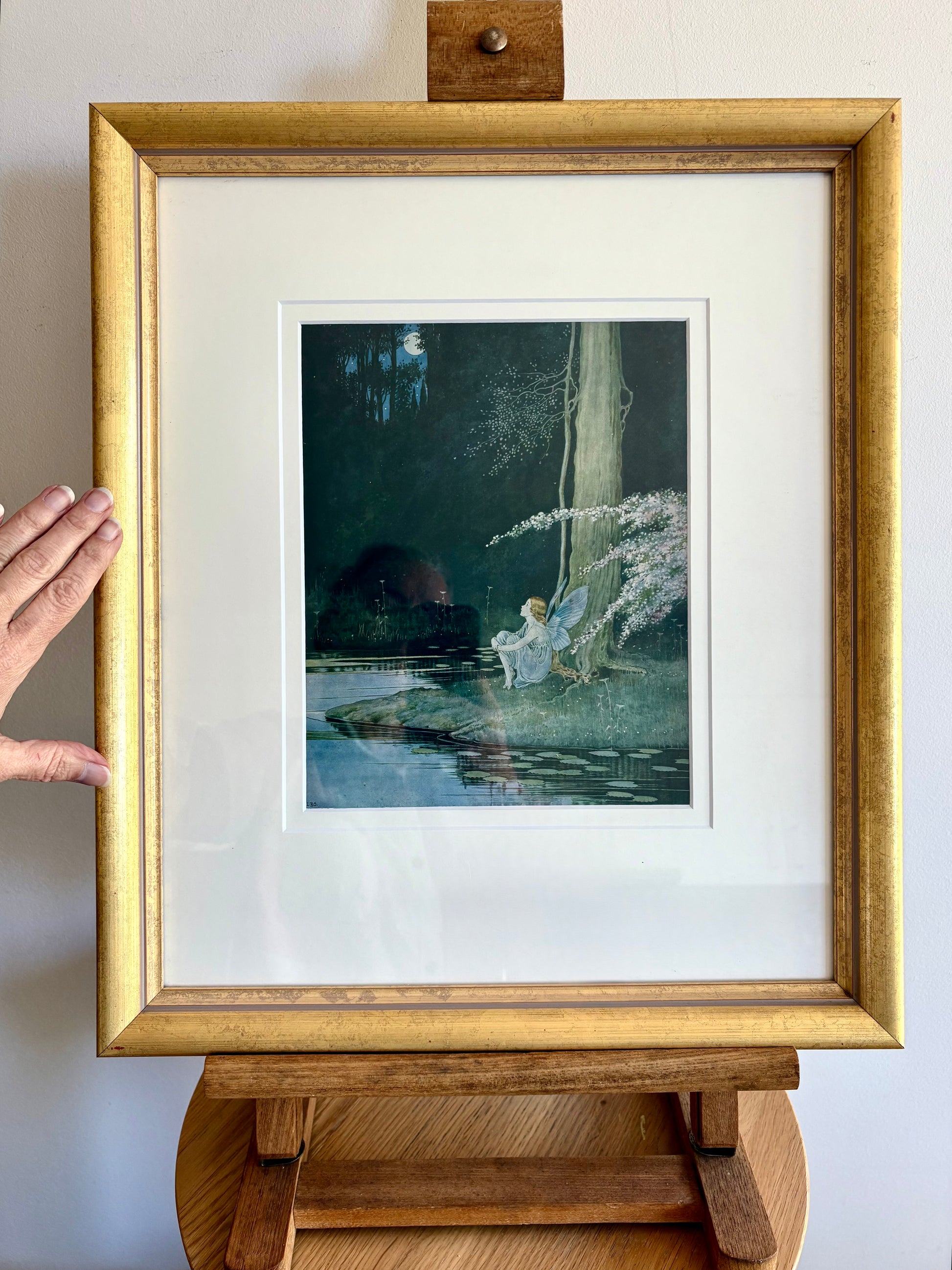 1931 Authentic antique Ida Rentoul Outhwaite print "Fairyland", 1st Edition UK, framed vintage art