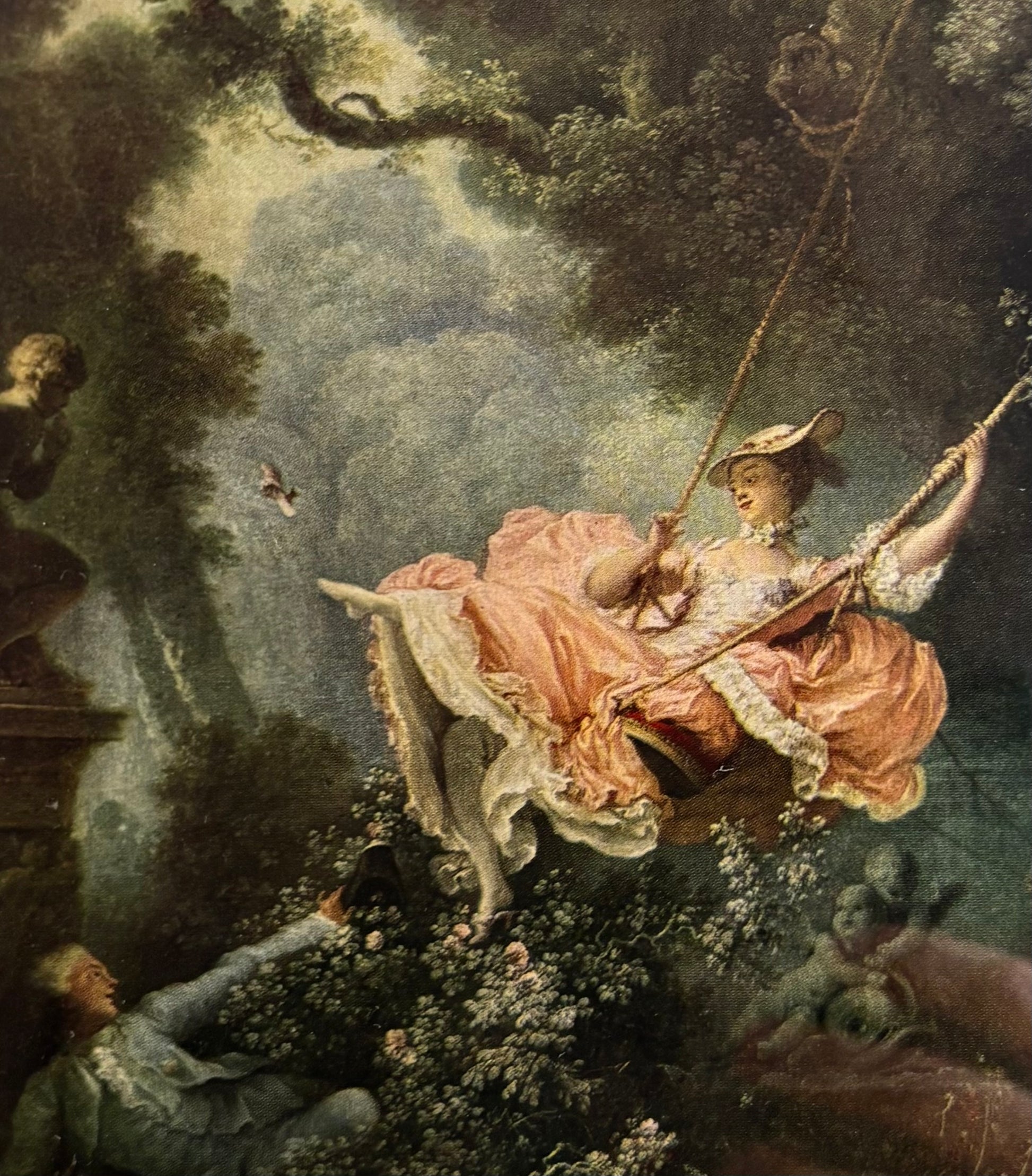 1950s vintage print, “The Swing”, after “Jean-Honoré Fragonard, Rococo framed art