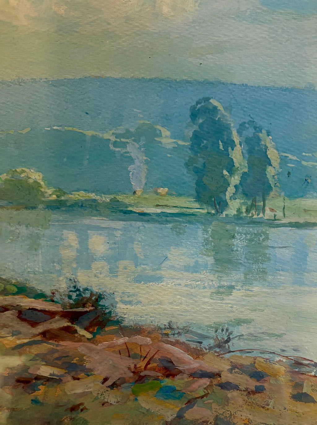 Original antique painting, William Delafield-Cook, Australian Impressionist, framed art