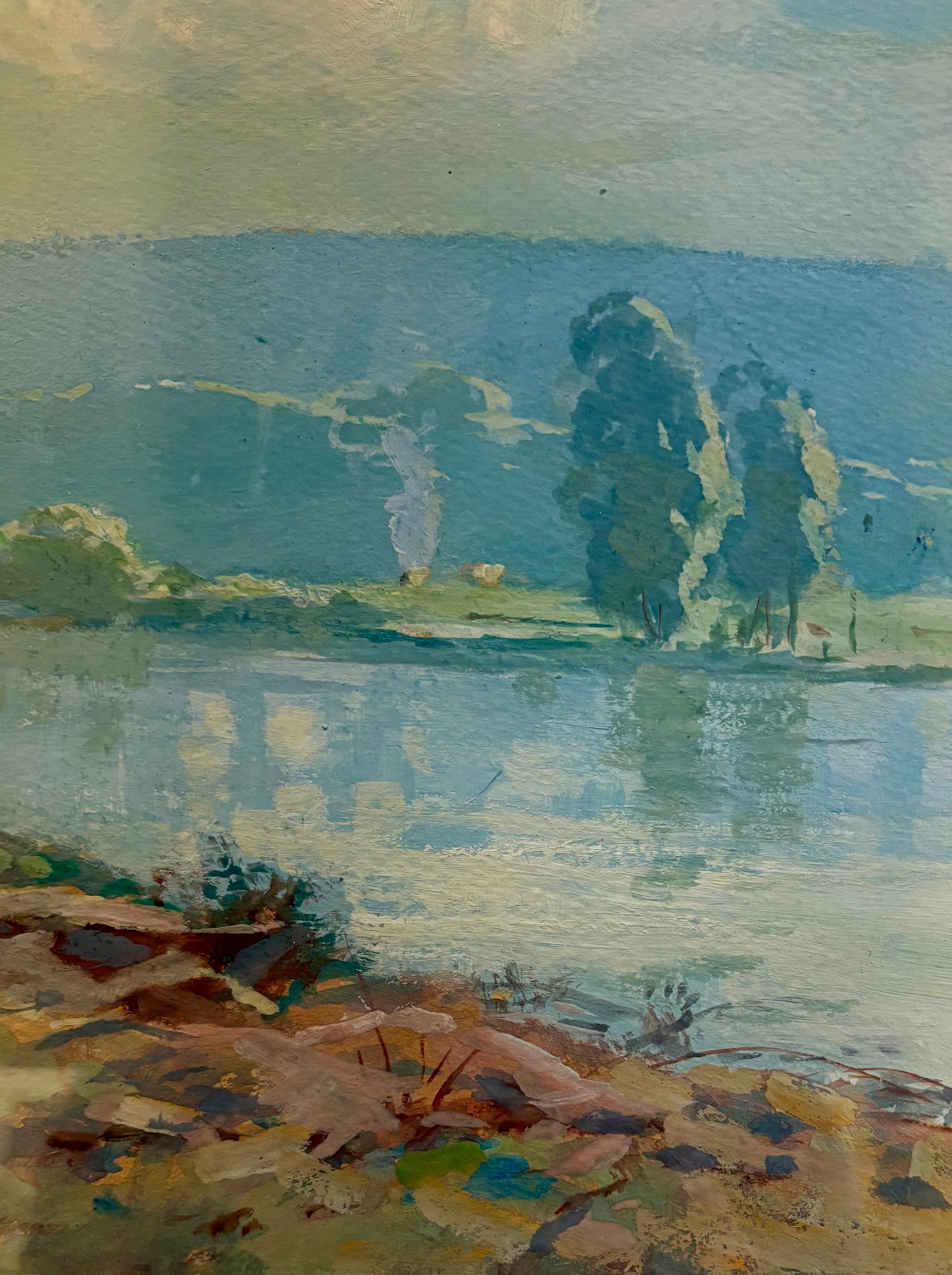 Original antique painting, William Delafield-Cook, Australian Impressionist, framed art