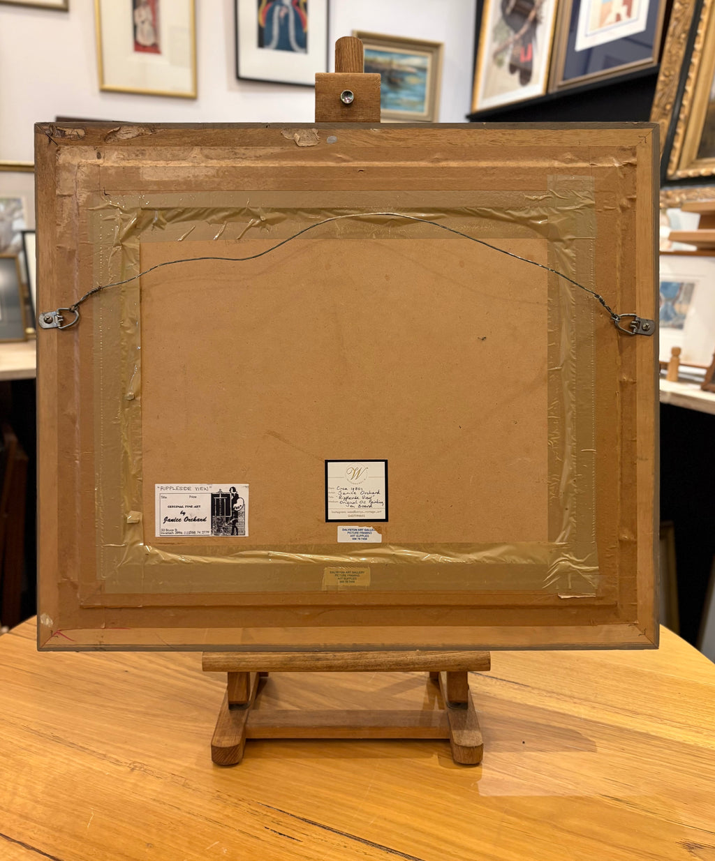 Original Janice Orchard oil painting – Rippleside View, Gippsland, framed vintage artwork