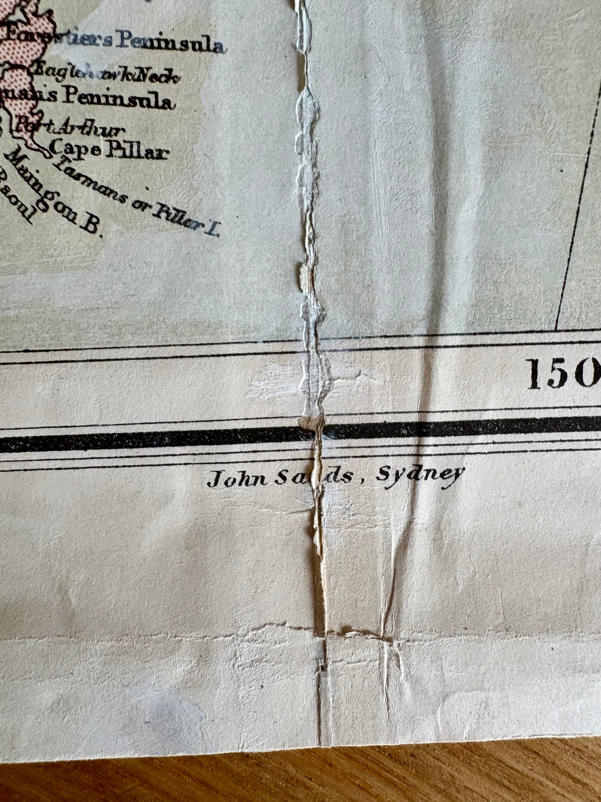 1886 genuine antique large map of Victoria and Tasmania