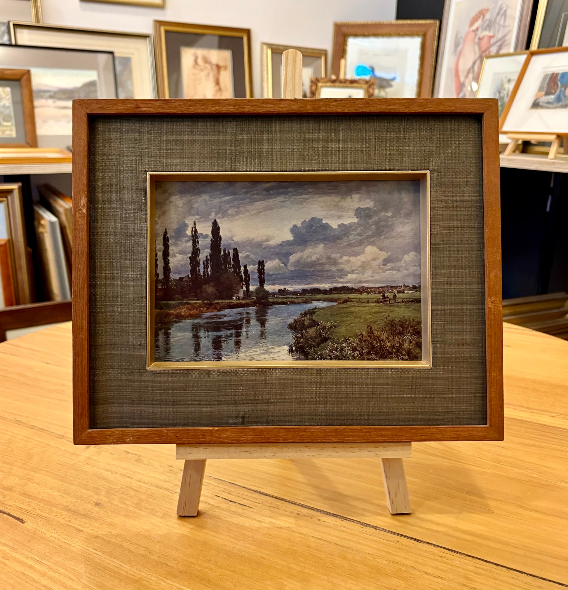 Mid Century landscape print, Alfred Parsons, vintage framed art