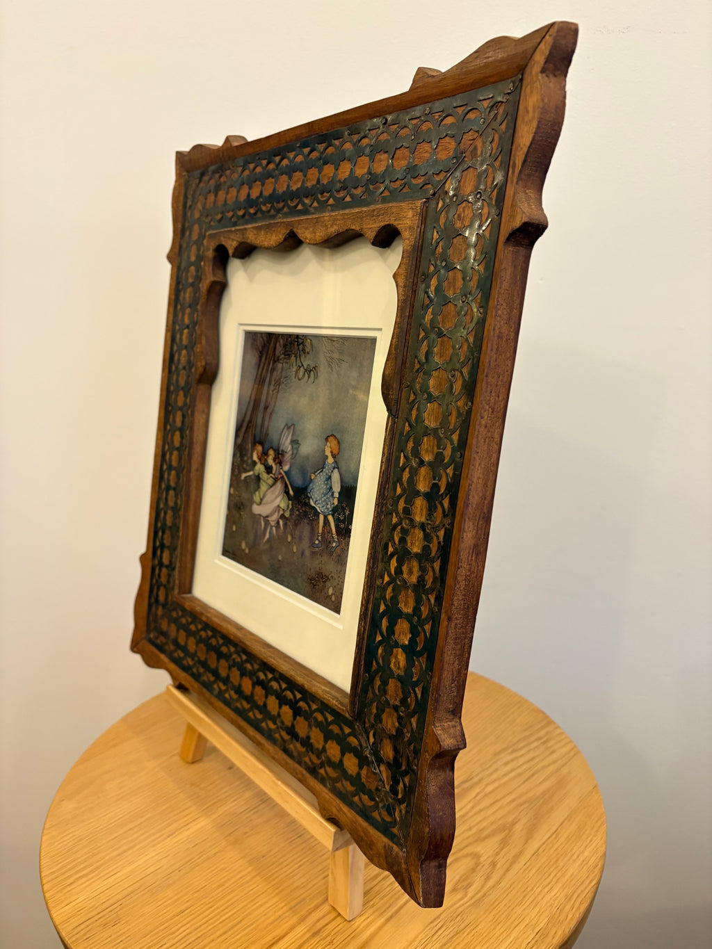 Rare Ethel Jackson Morris – Two Dainty Fairies (1921), ornate framed antique print