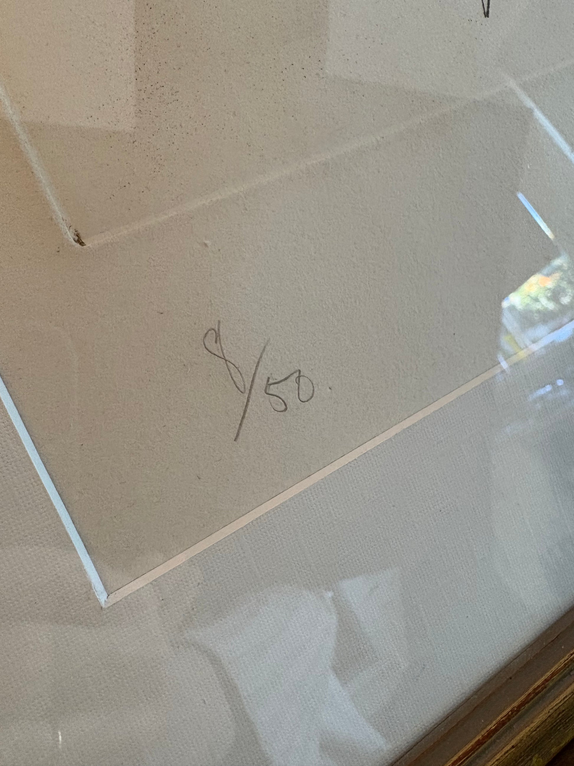 Original Geoffrey Proud intaglio etching, signed, portrait, framed vintage art 1978