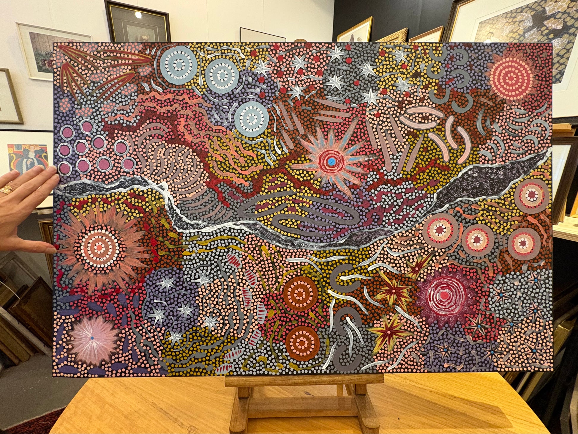 Original Aboriginal Painting, Michelle Possum, “Women’s Ceremony”