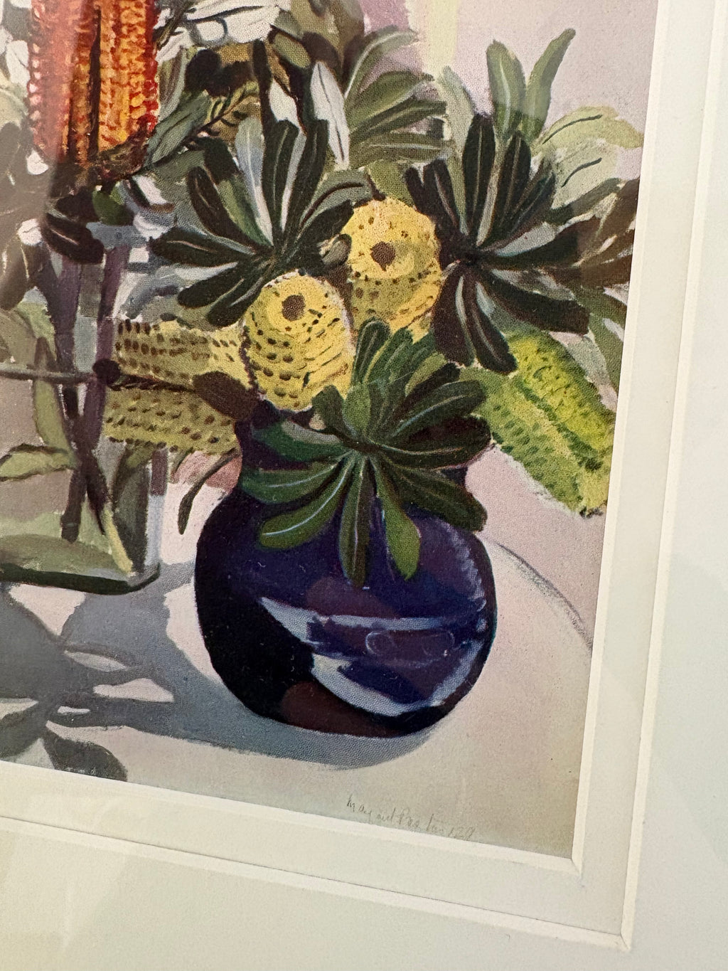 1929 Margaret Preston print, limited edition 117/250, antique framed art