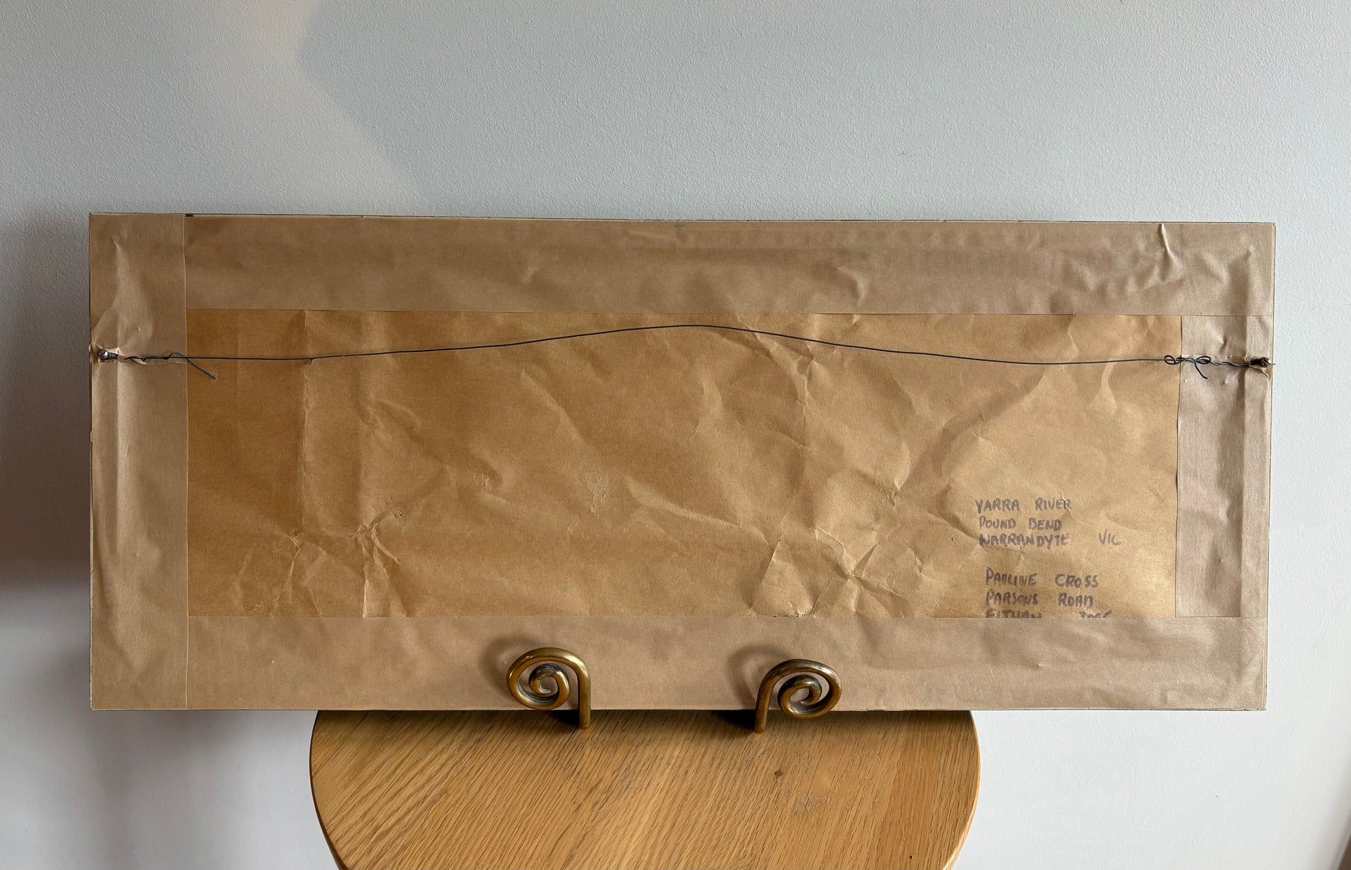 Warandyte original oil painting on board, Pauline Cross, framed vintage art