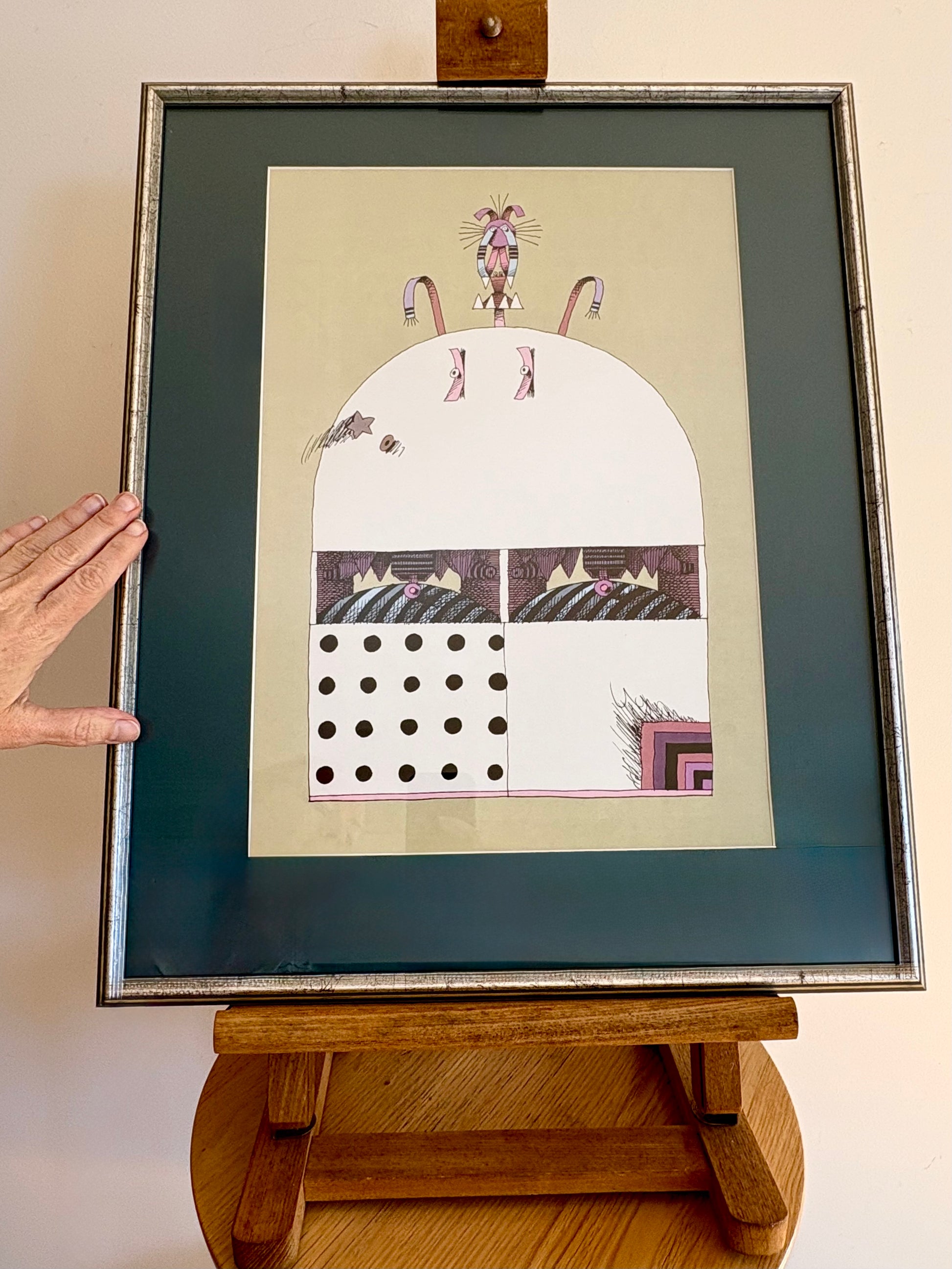 1979 Alexander Stitt limited edition lithographic print 58/350, framed vintage art