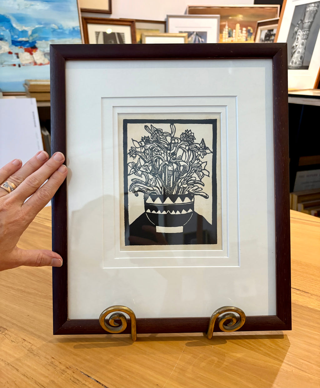 1929 Margaret Preston print, limited edition 184/250, antique framed art