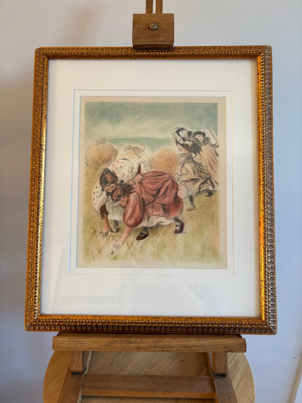 1951 Renoir Lithographic print, limited edition, French, framed vintage artwork