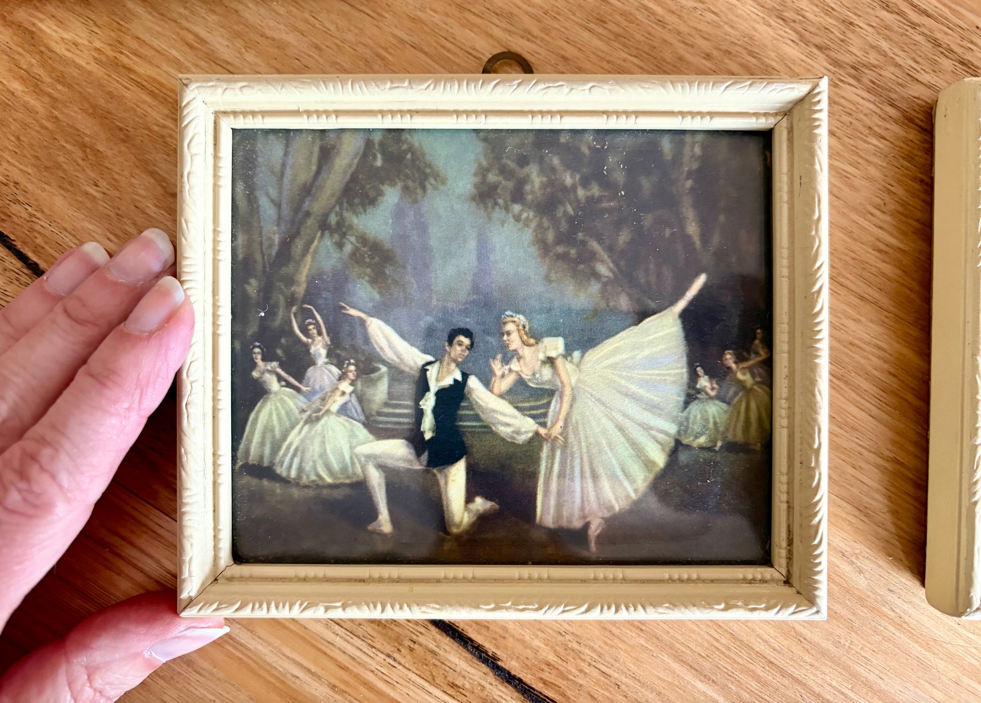 1950’s miniature set of 5 ballet prints Carlotta Edwards, vintage framed art