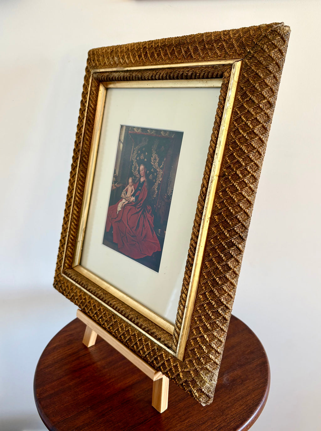 1920s Antique print, “Madonna and Child”, framed vintage art