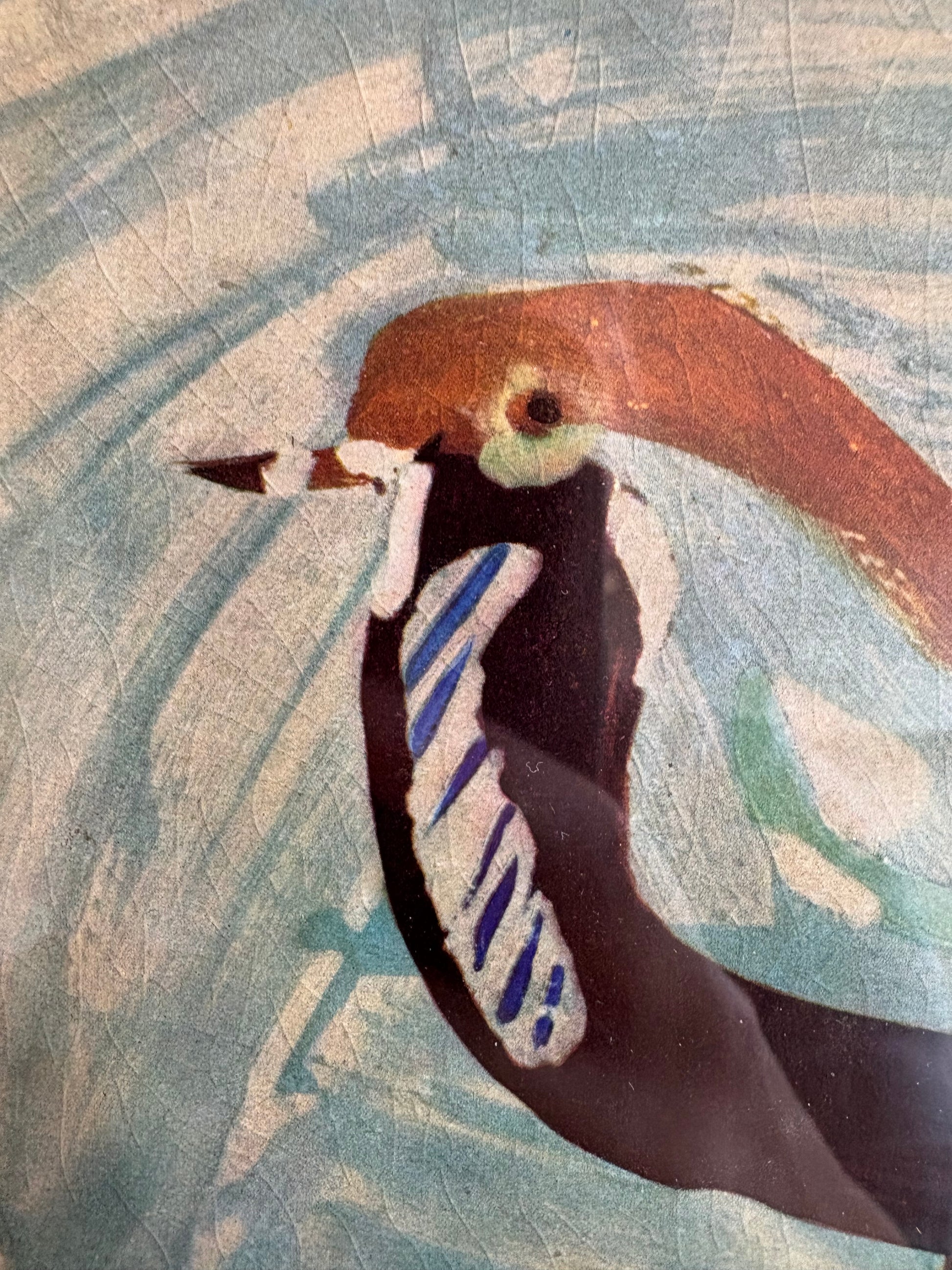 1948 Picasso collotype print, mid century, ceramic ceramic plate, bird