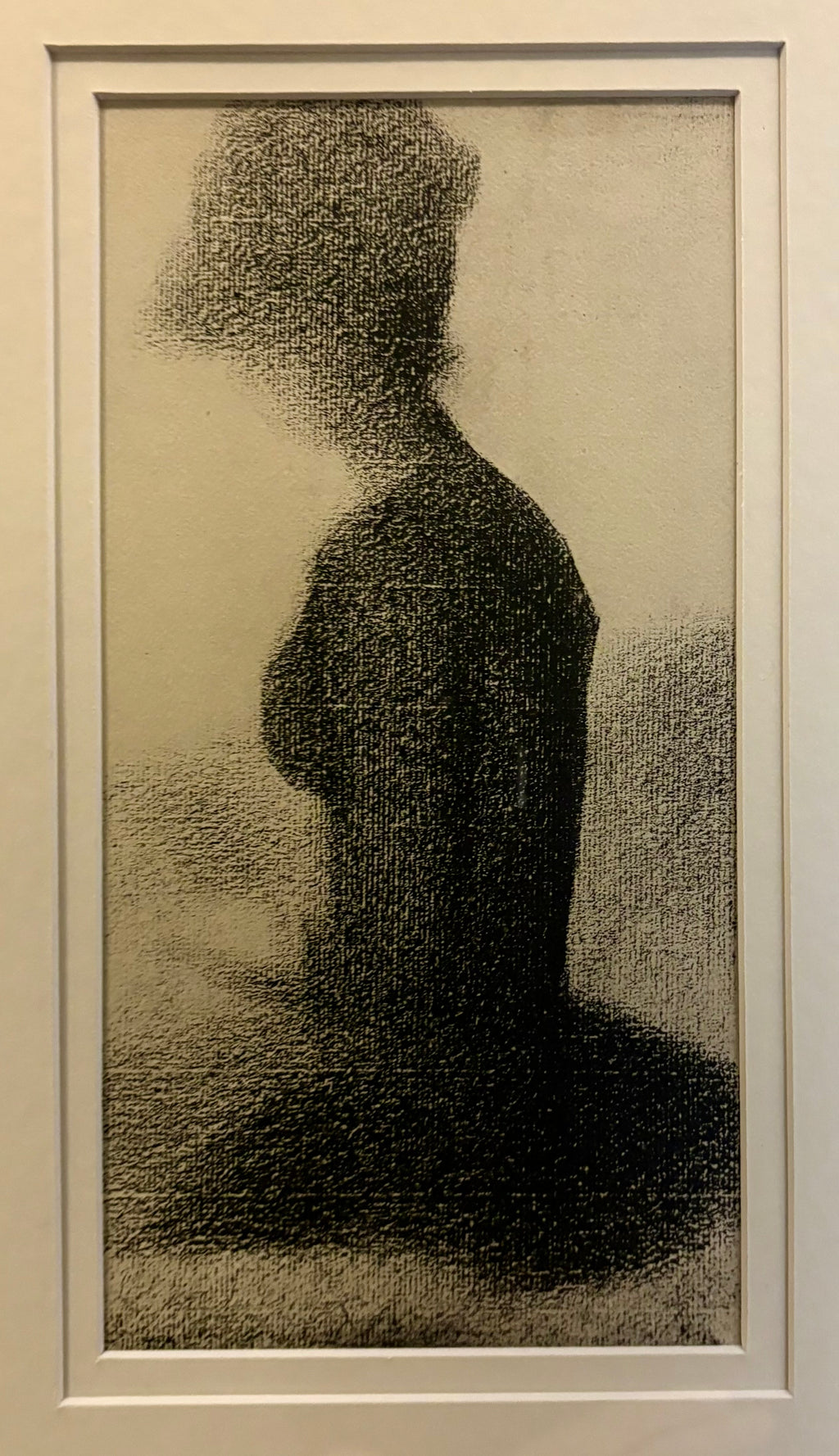 1928 Rare antique lithograph, French, Seurat, drawing folio, framed art