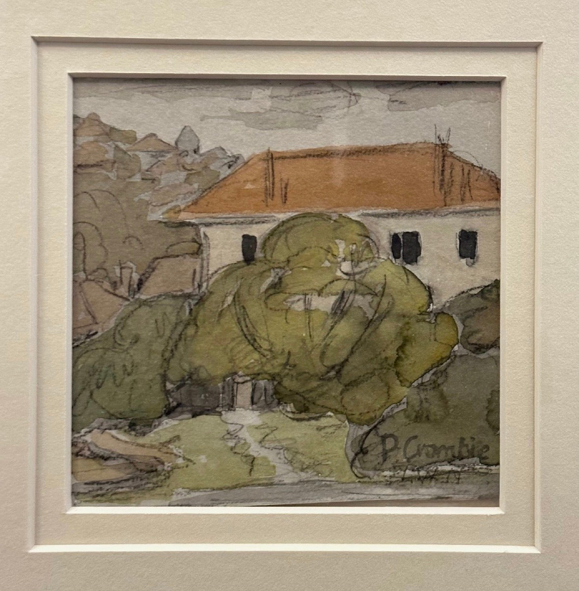 Original Peggy Crombie Painting, Notable Australian artist, framed mid century art