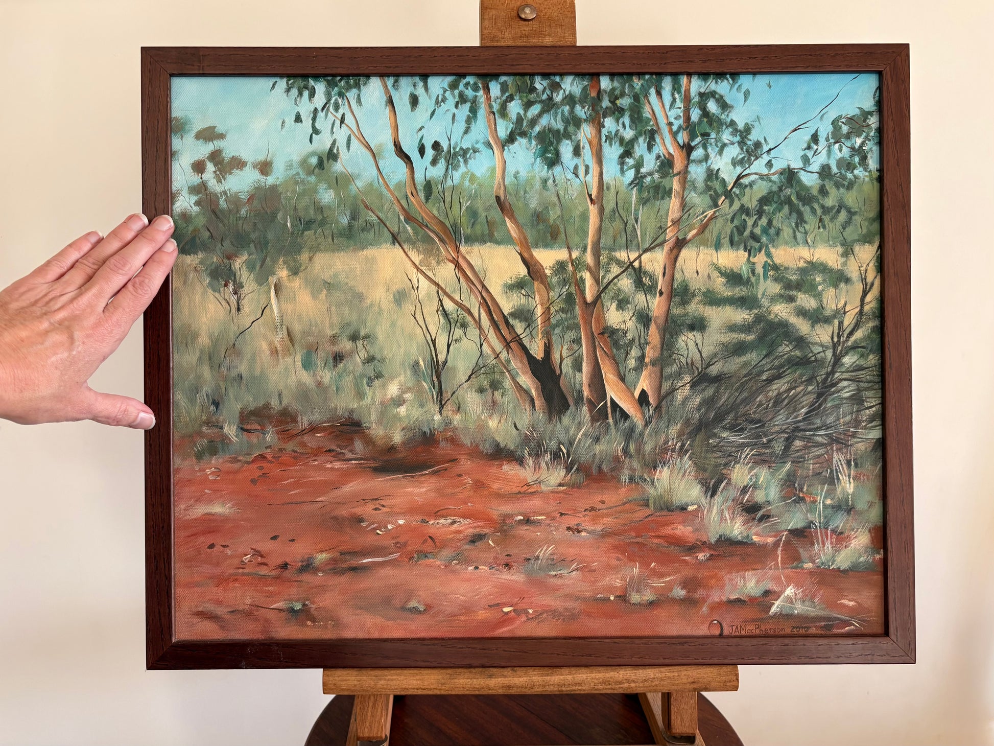 Original Australian landscape painting, framed artwork