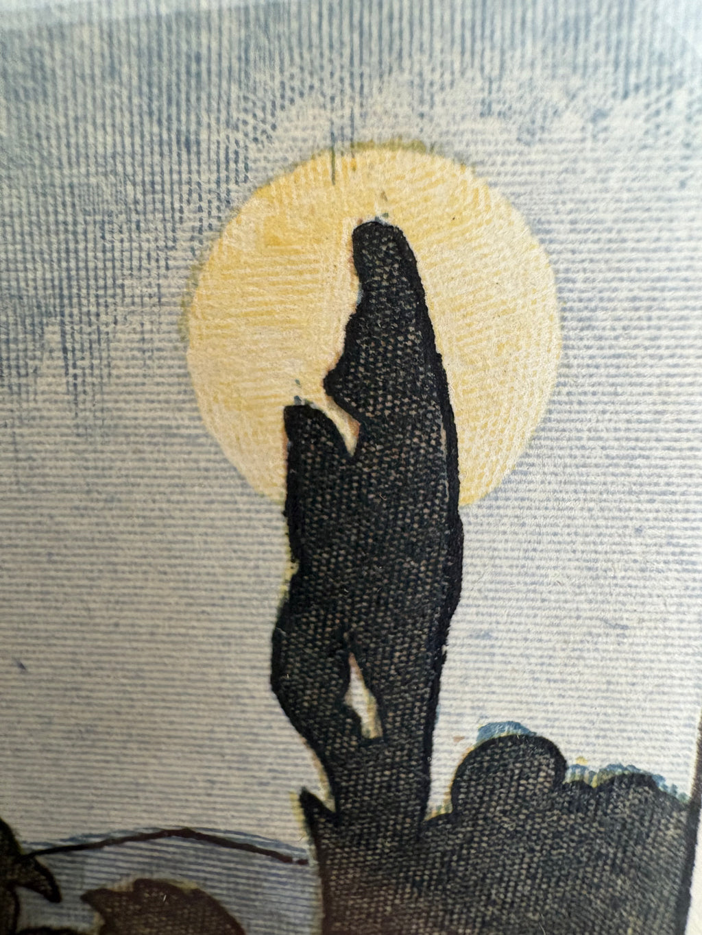 Rare original Art Deco woodblock print, 1911 antique, Maggie Salcedo, French framed art