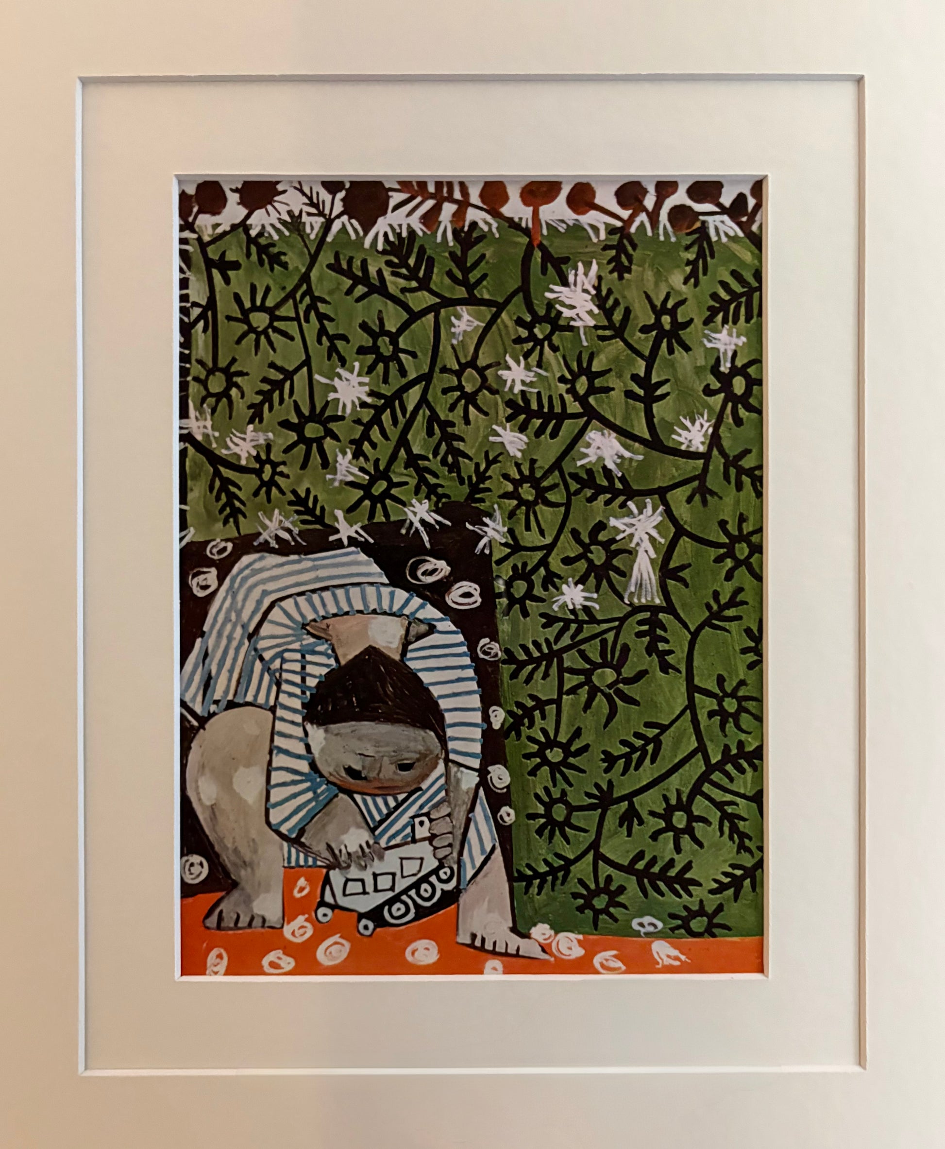 1960s Picasso print, vintage framed art, “Child” Mid Century