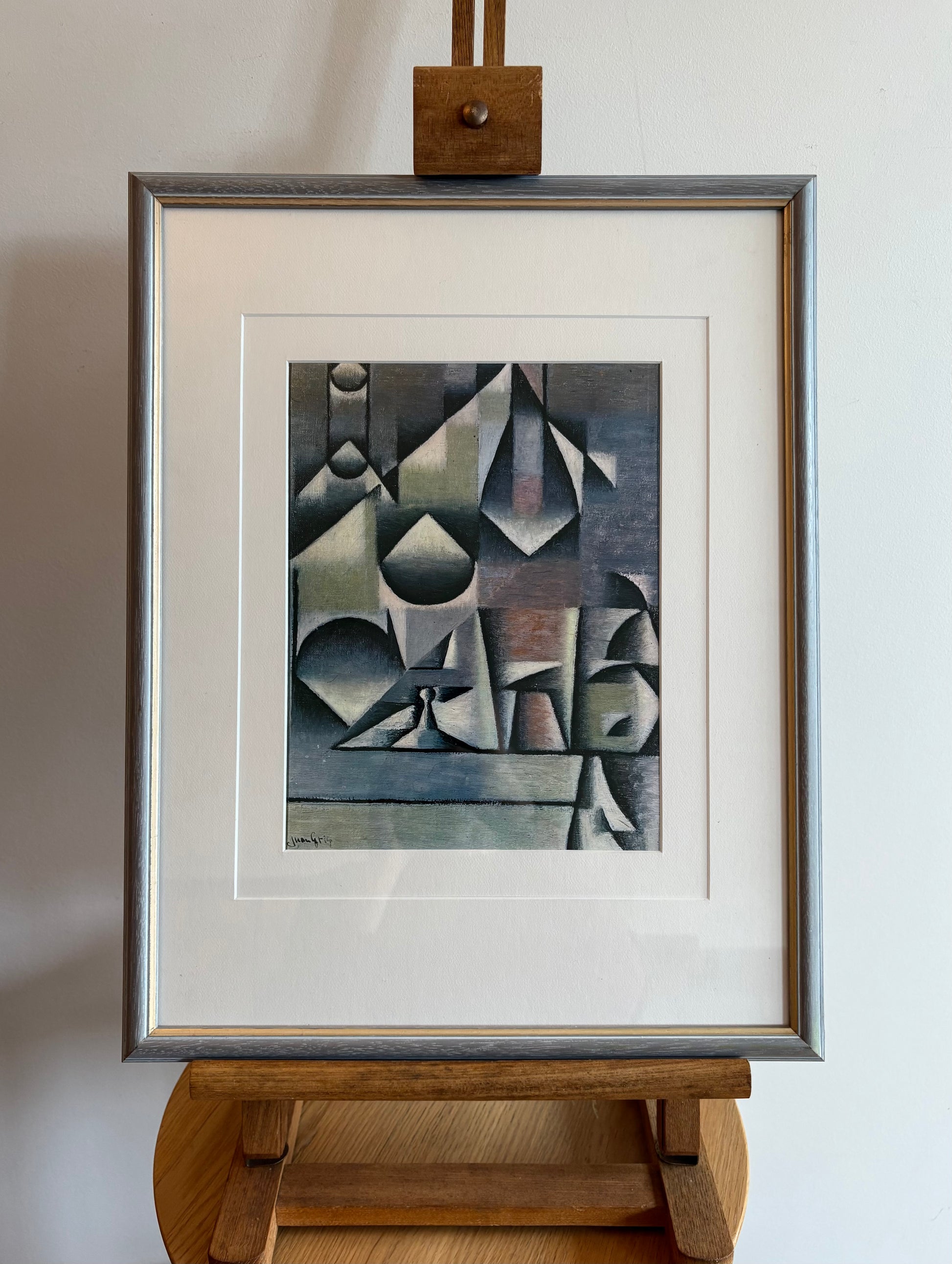 Vintage Juan Gris print, “Bottle and Pitcher”, framed art, Cubism