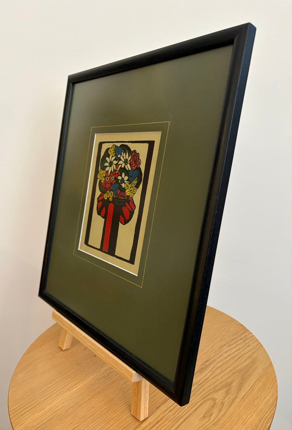 1927 Margaret Preston print, Red Bow, genuine antique, framed artwork