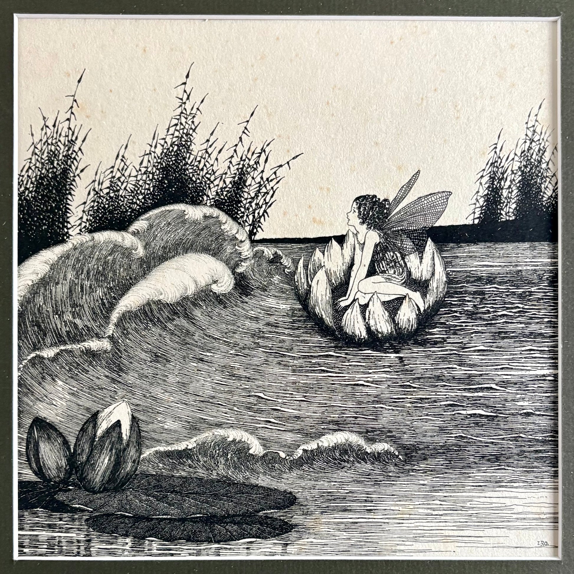1931 Authentic antique Ida Rentoul Outhwaite print "Fairyland", 1st Edition UK, framed vintage art