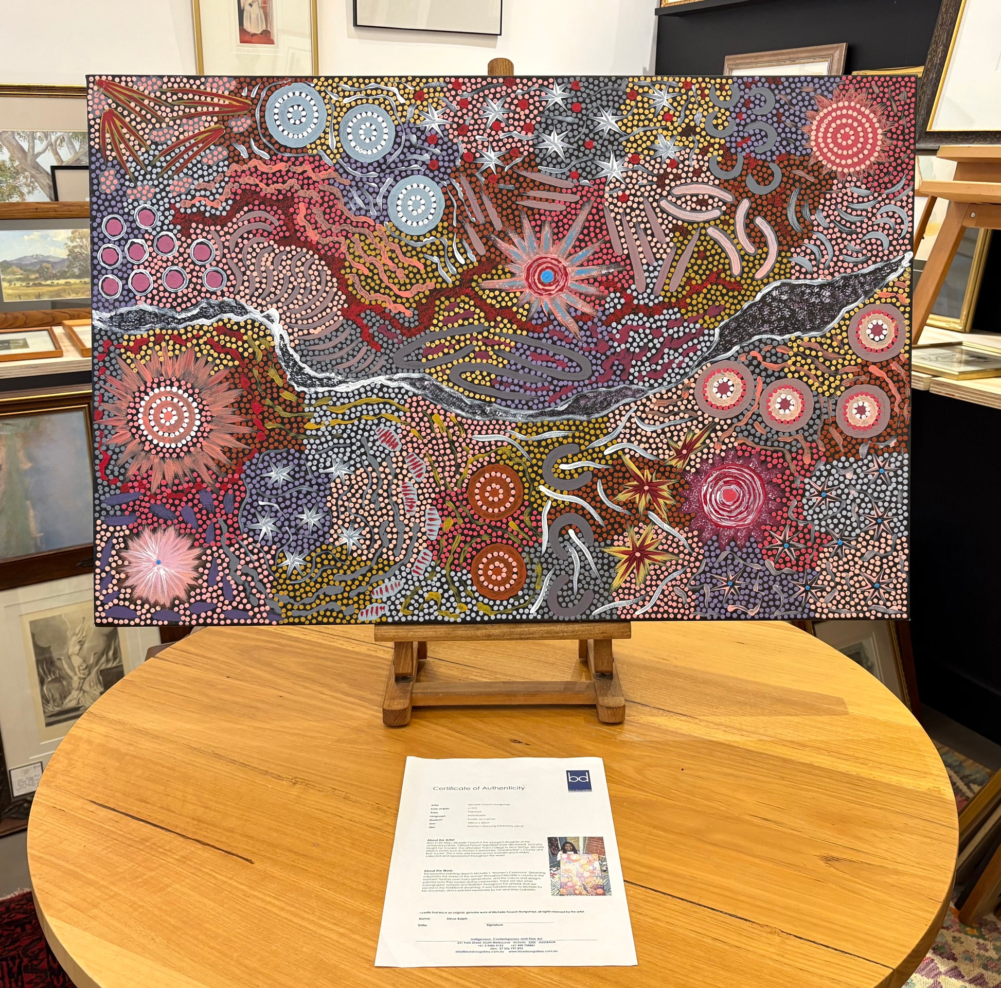 Original Aboriginal Painting, Michelle Possum, “Women’s Ceremony”