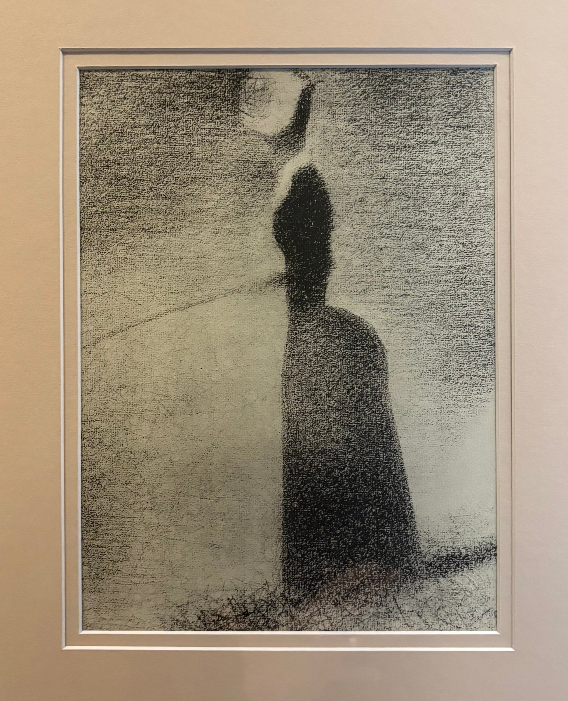 1928 Rare antique lithograph, French, Seurat, drawing folio, framed art