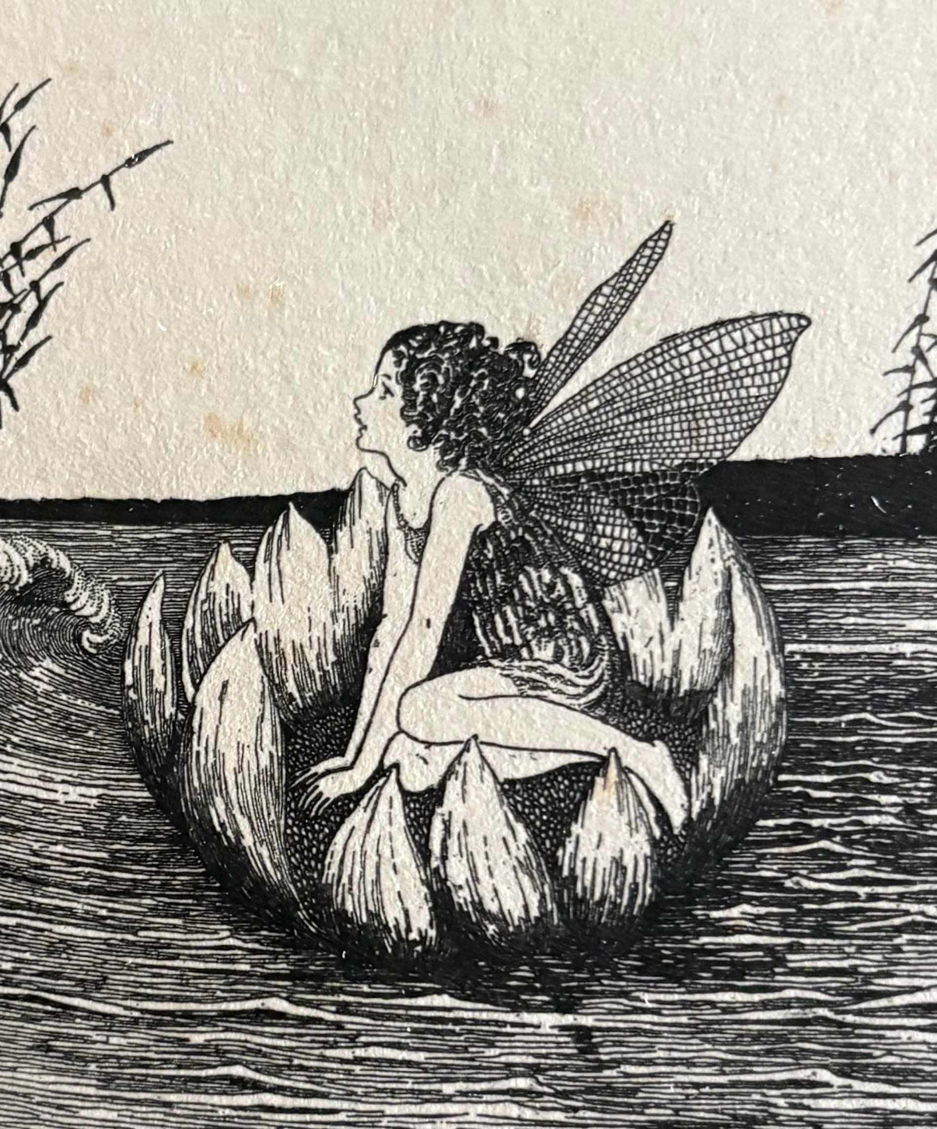 1931 Authentic antique Ida Rentoul Outhwaite print "Fairyland", 1st Edition UK, framed vintage art