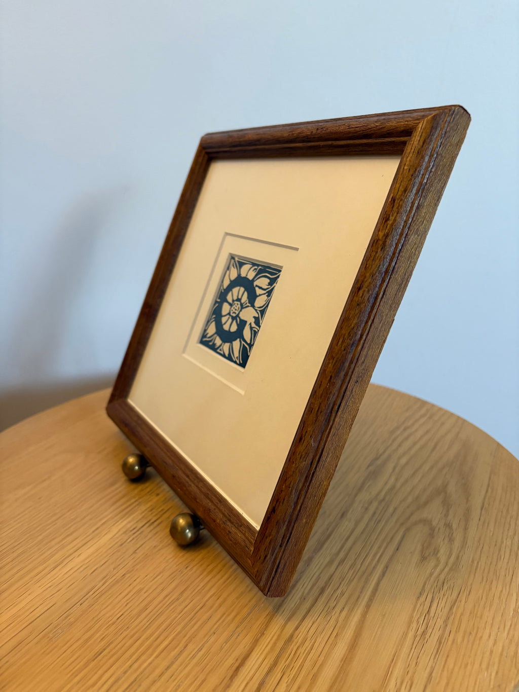 1920s Original Margaret Preston woodblock print, “Letter C”, antique framed art