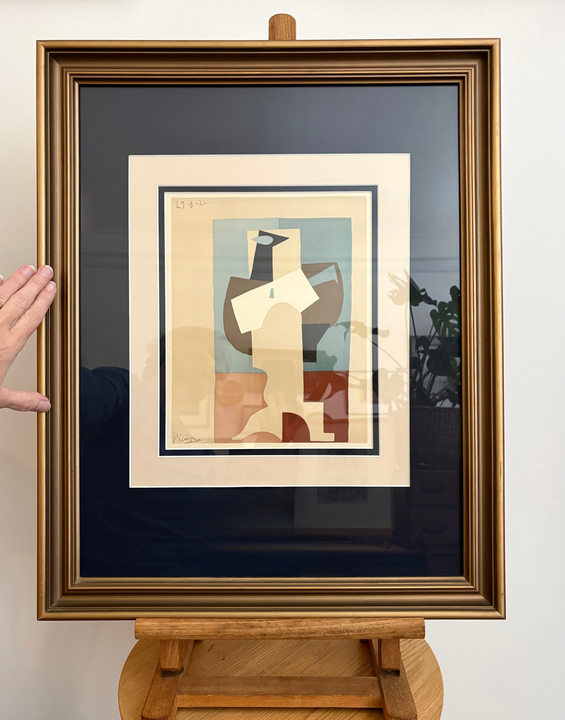 1941 Lithograph after Picasso, printed in Australia, rare framed vintage art