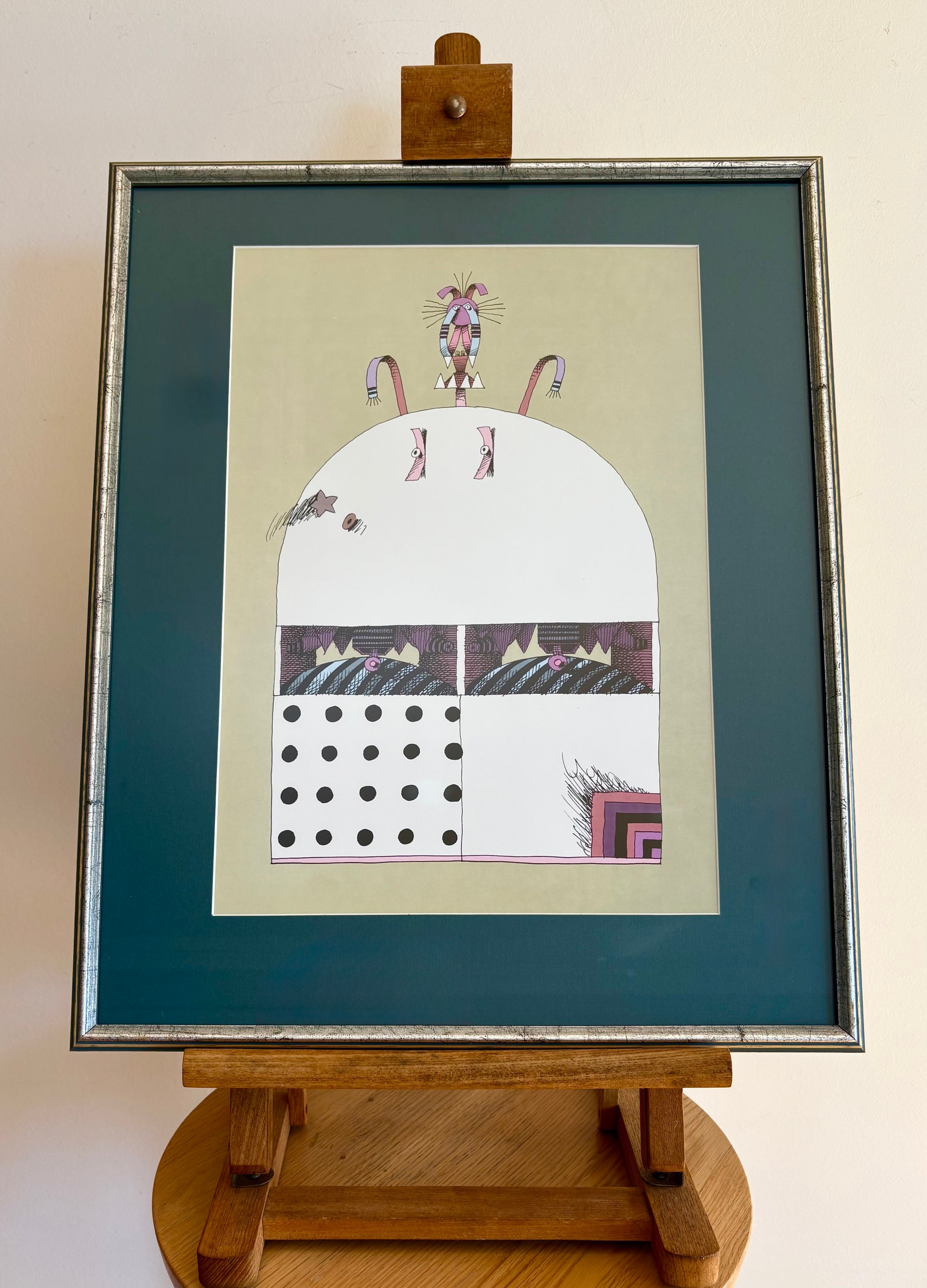 1979 Alexander Stitt limited edition lithographic print 58/350, framed vintage art