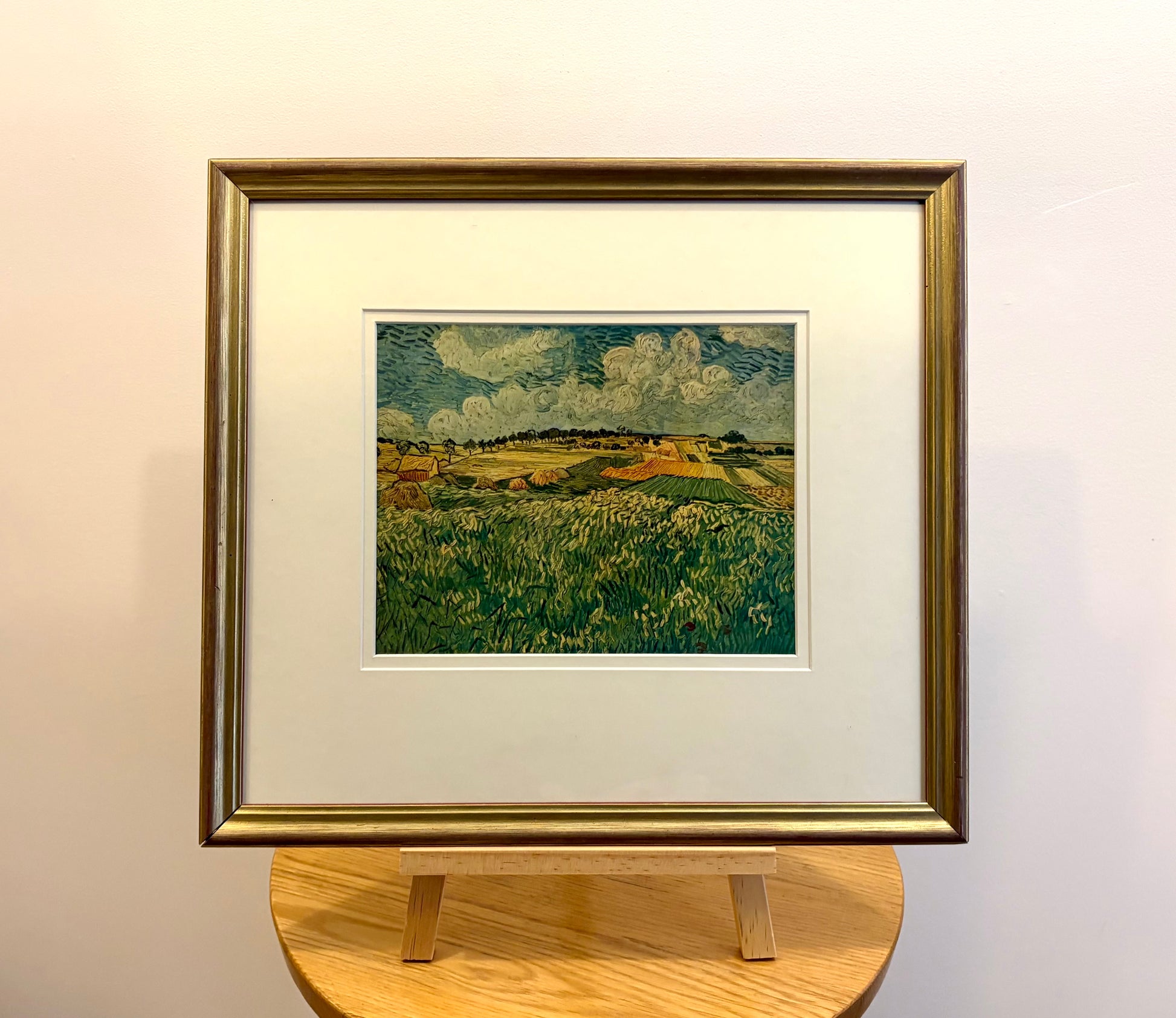 1950s Vintage print, Van Gogh, landscape, framed art