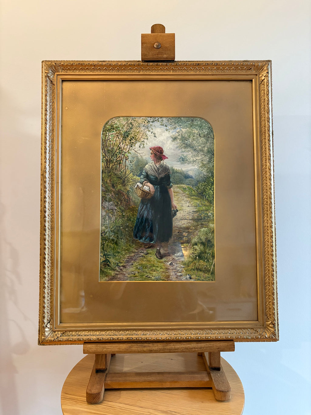 Original Victorian era watercolour painting attributed to Agnes Rose Bouvier Nicholl