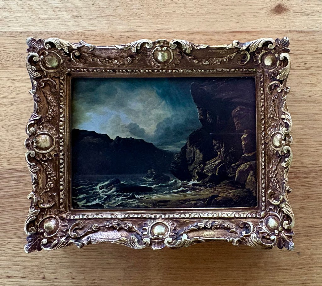 1907 Antique print after Danby’s painting, Irish, gilt framed vintage landscape