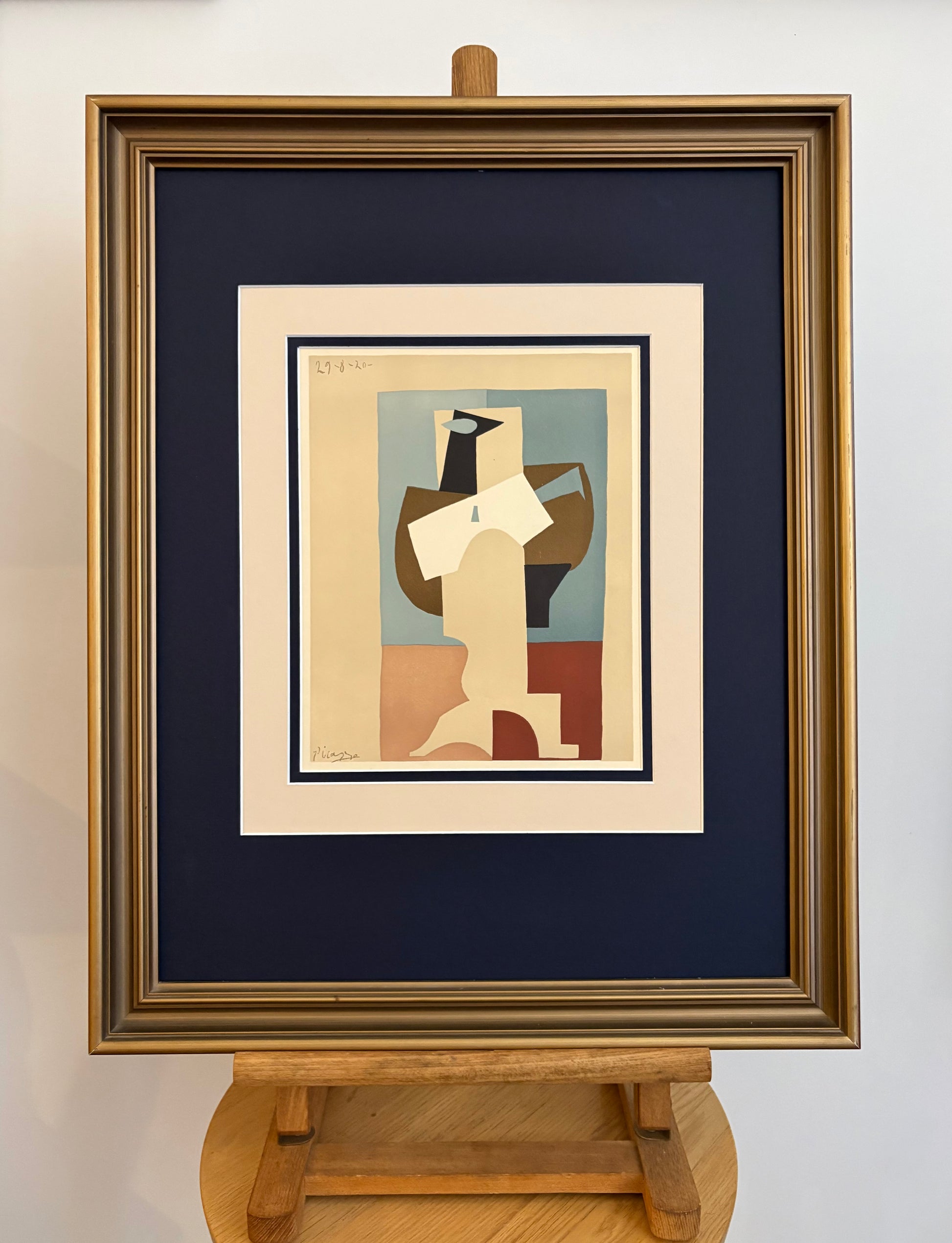 1941 Lithograph after Picasso, printed in Australia, rare framed vintage art
