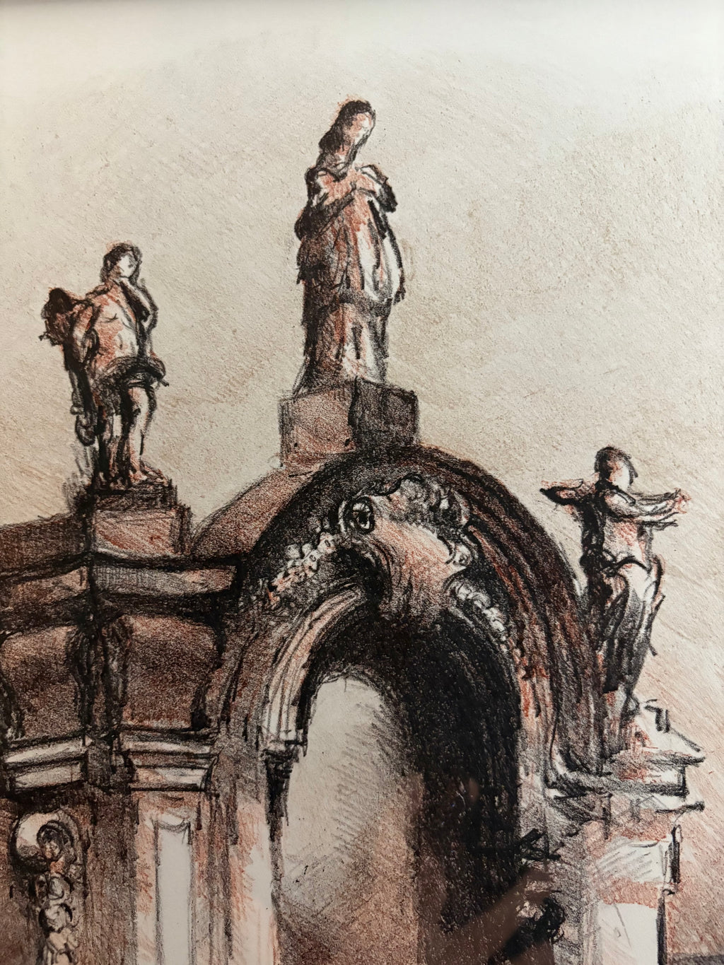 Original lithographic print, limited edition 93/150, Aldo Parmigiani, signed, framed art