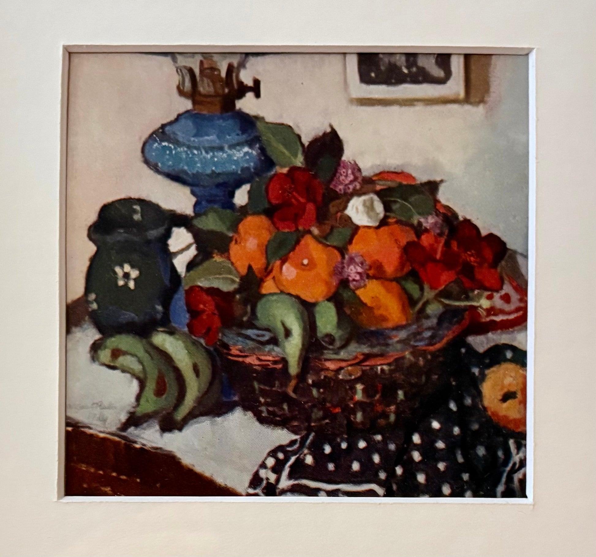 1930s Genuine antique Margaret Preston print, miniature, framed artwork, Australian, fruit