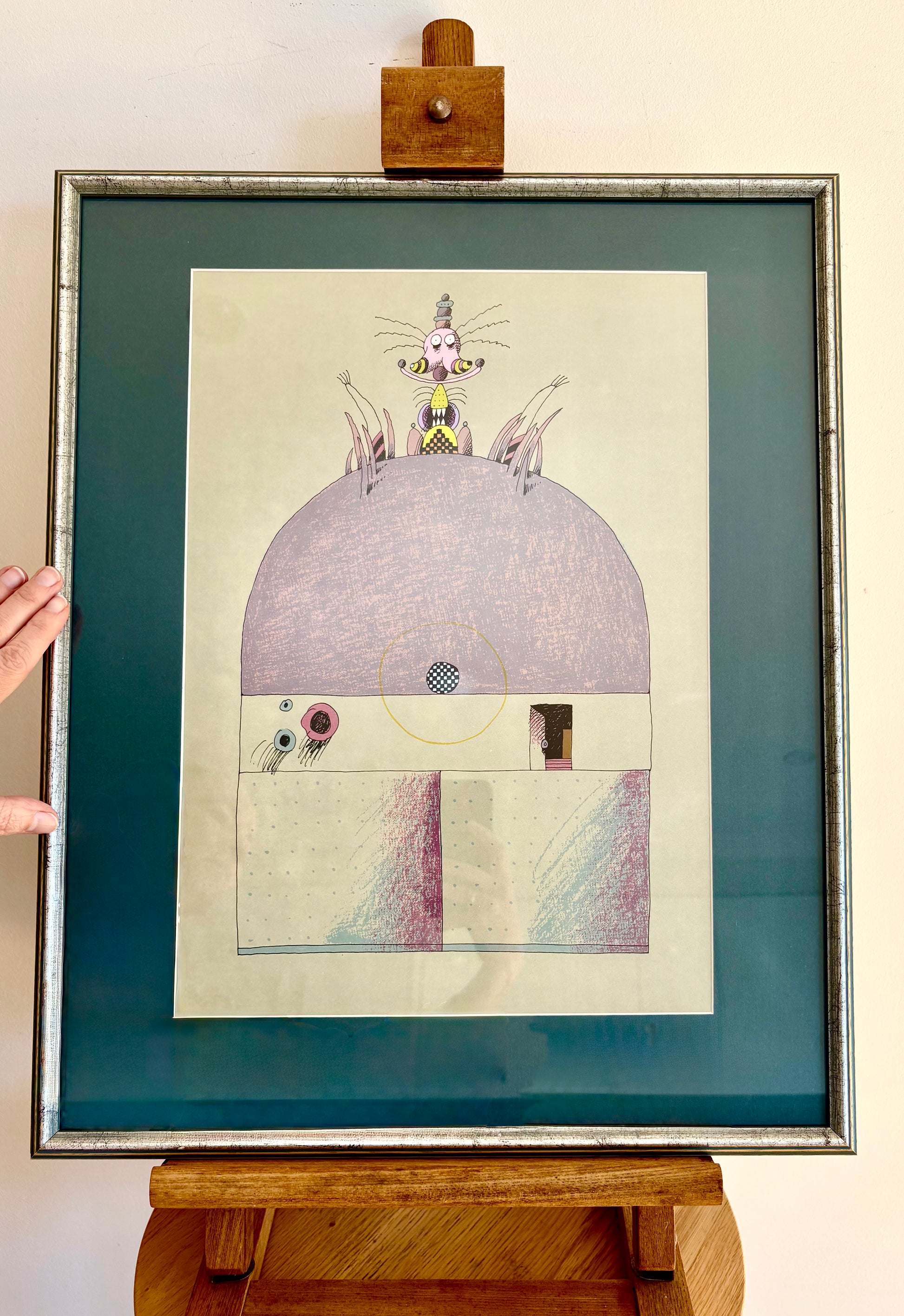 1979 Alexander Stitt limited edition lithographic print 58/350, framed vintage art