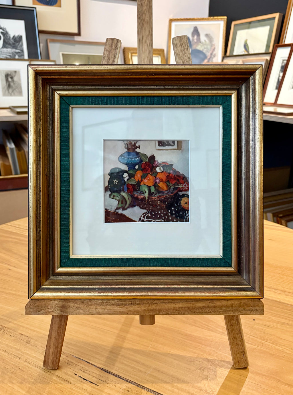 1930s Genuine antique Margaret Preston print, miniature, framed artwork, Australian, fruit
