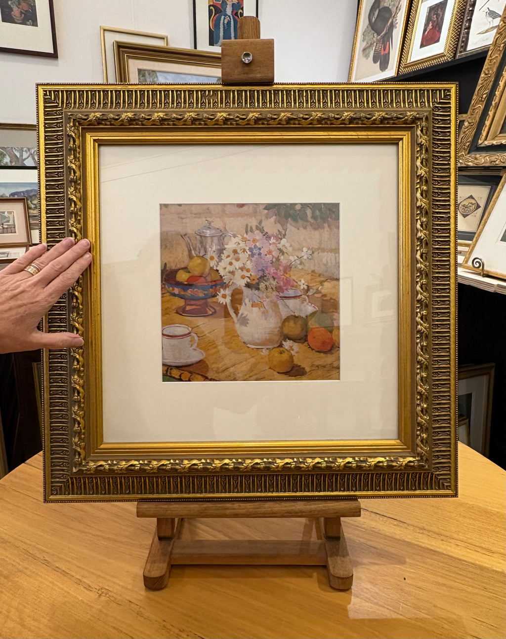 Margaret Preston gallery print, floral still-life, vintage framed art