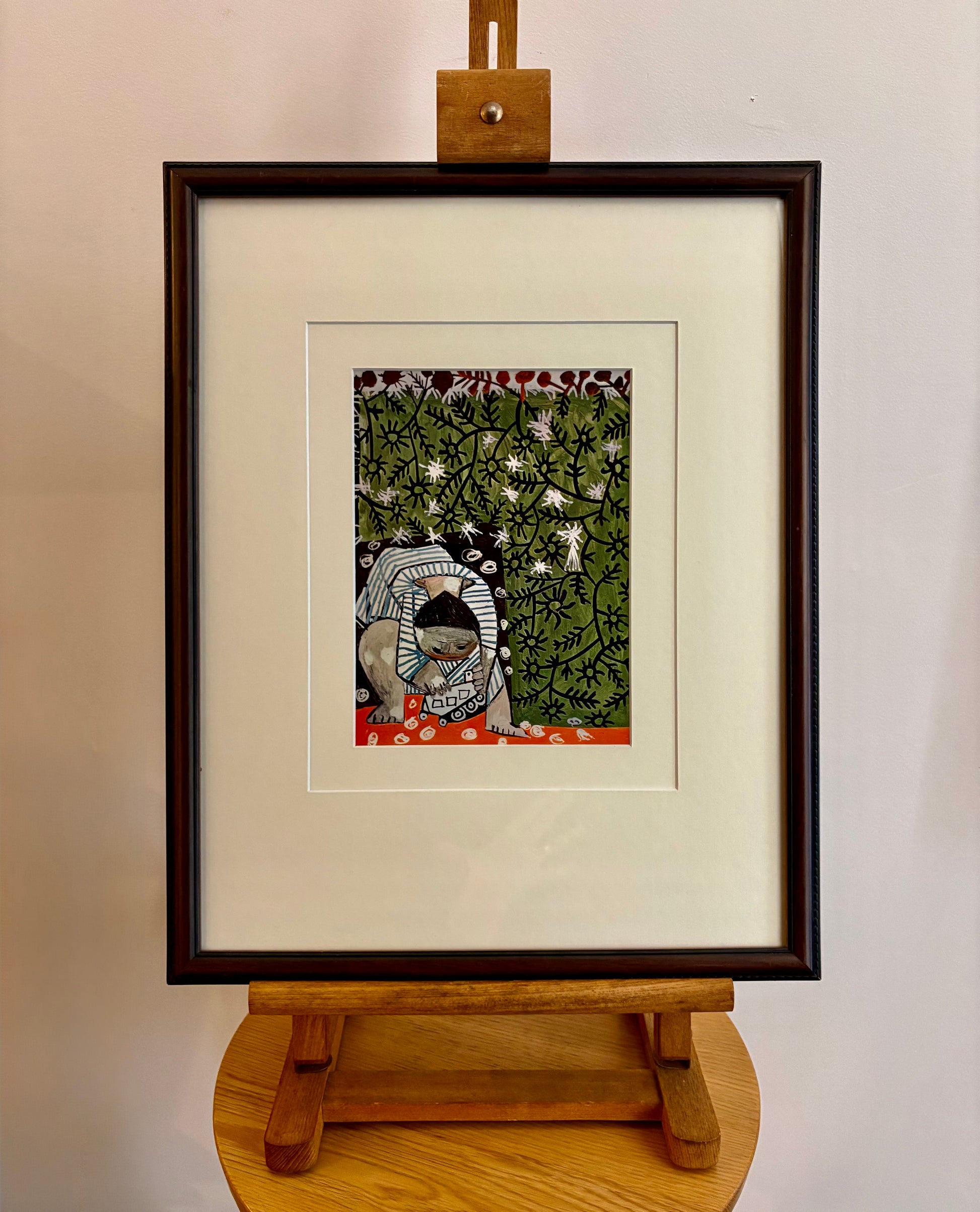 1960s Picasso print, vintage framed art, “Child” Mid Century