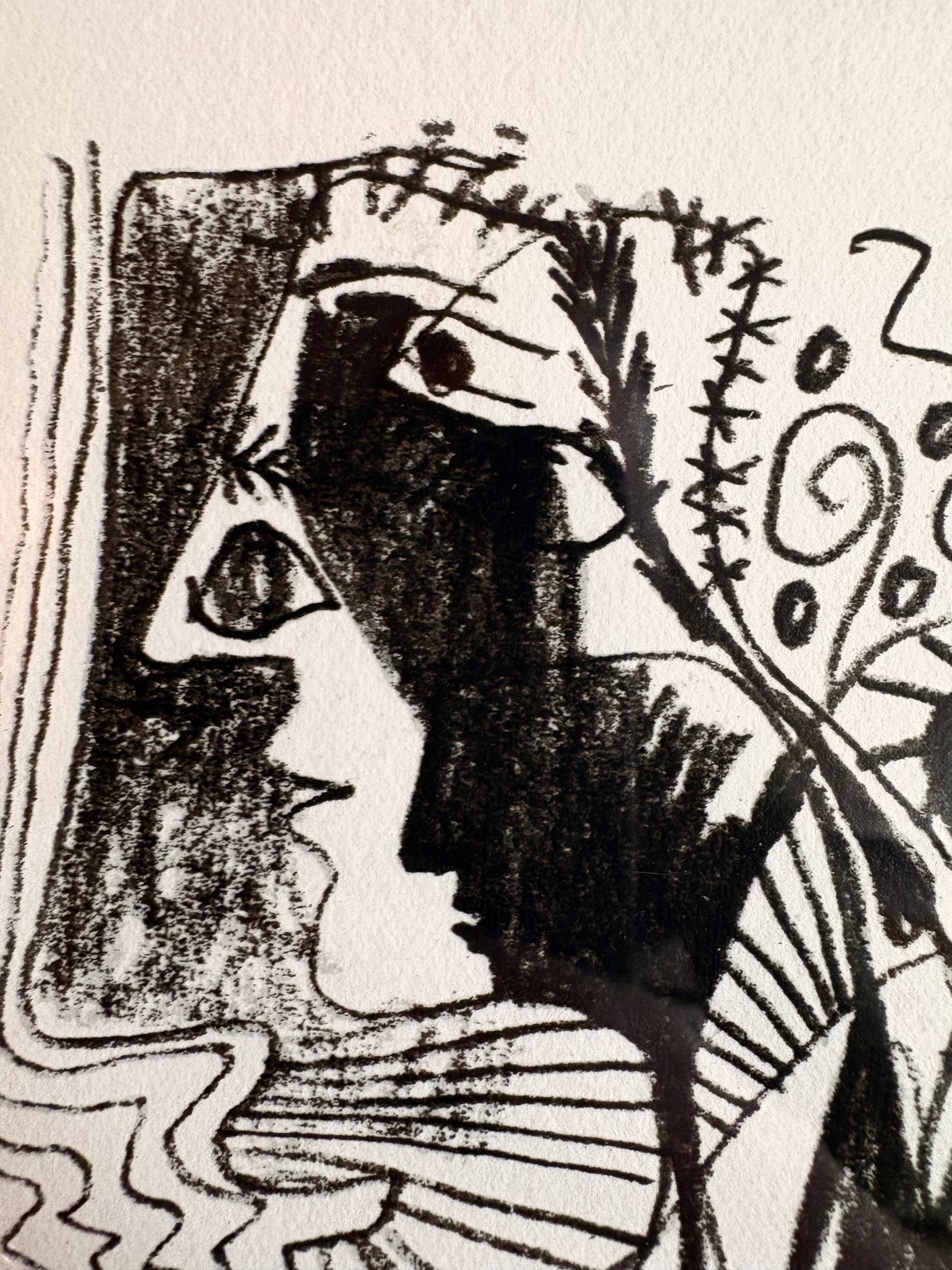 Limited Edition 634/666 Picasso lithographic print, framed mid century art, Cubism