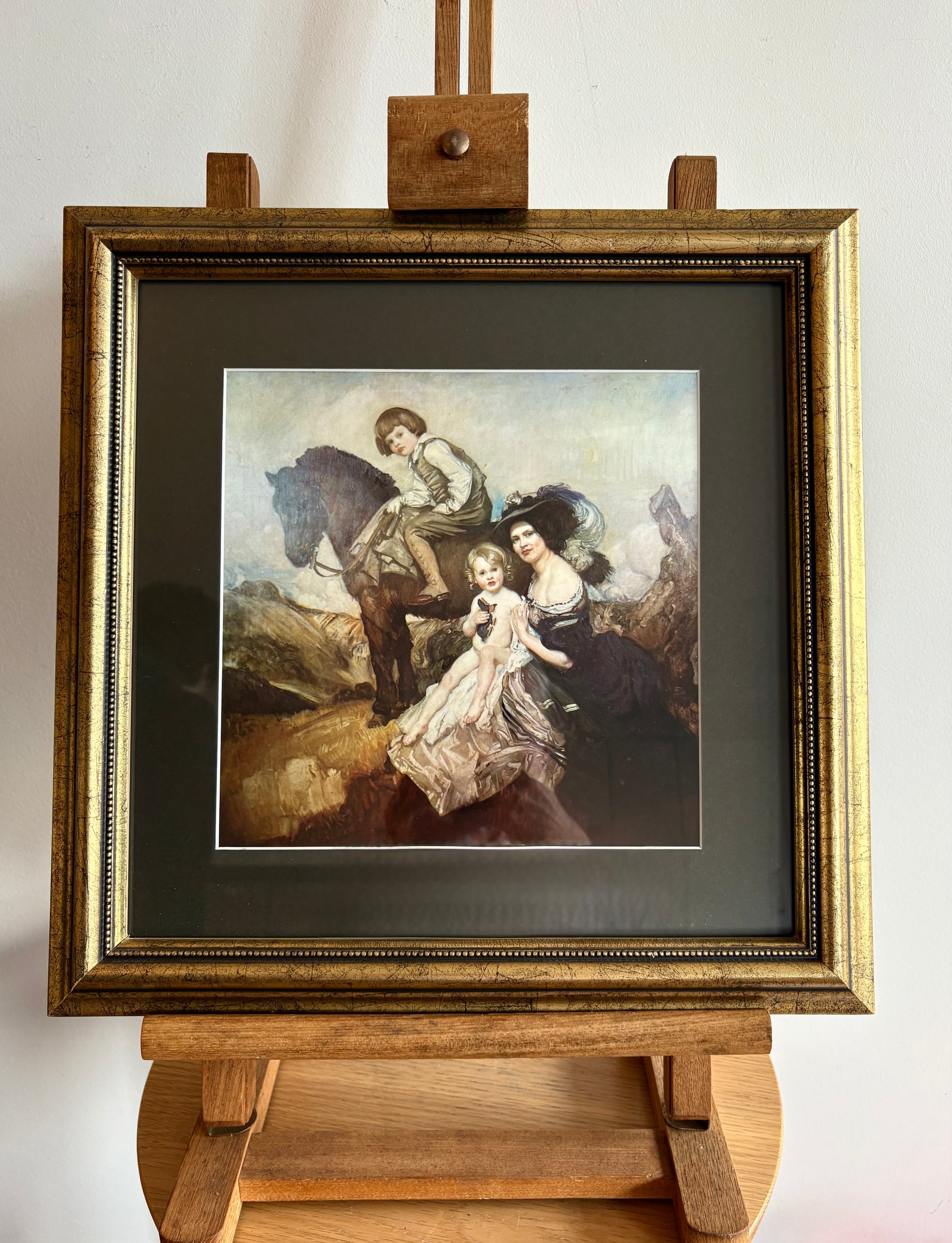 1970's vintage print after GW Lambert’s painting "Portrait Group" (1908), Australian framed art