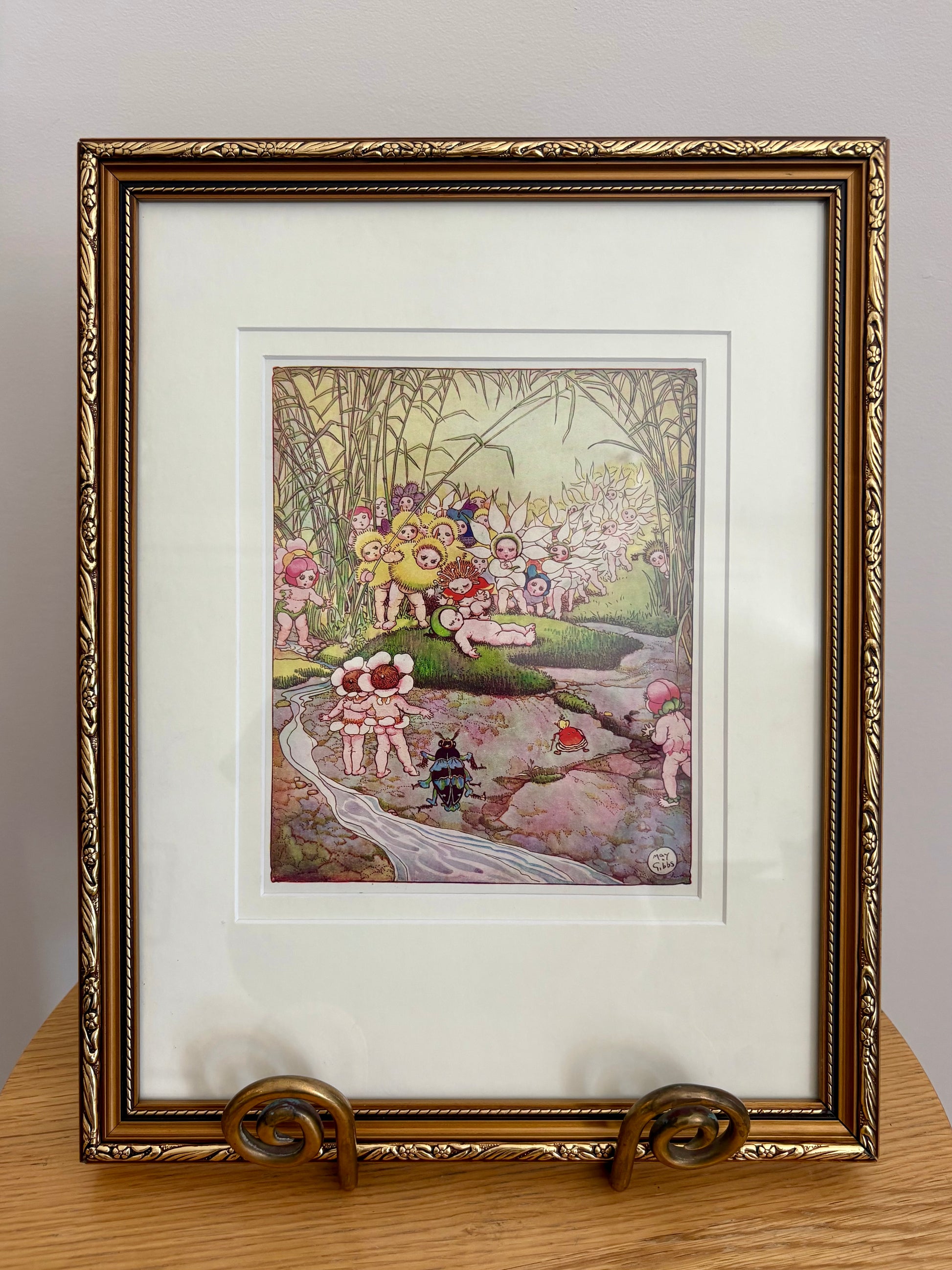 1925 May Gibbs antique print, “Chucklebud and Wunkydoo,” rare